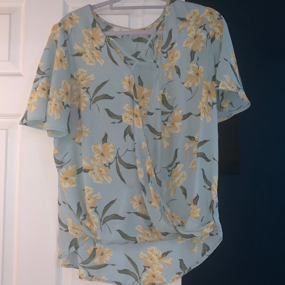 Dressy Top with Open Crisscross Front